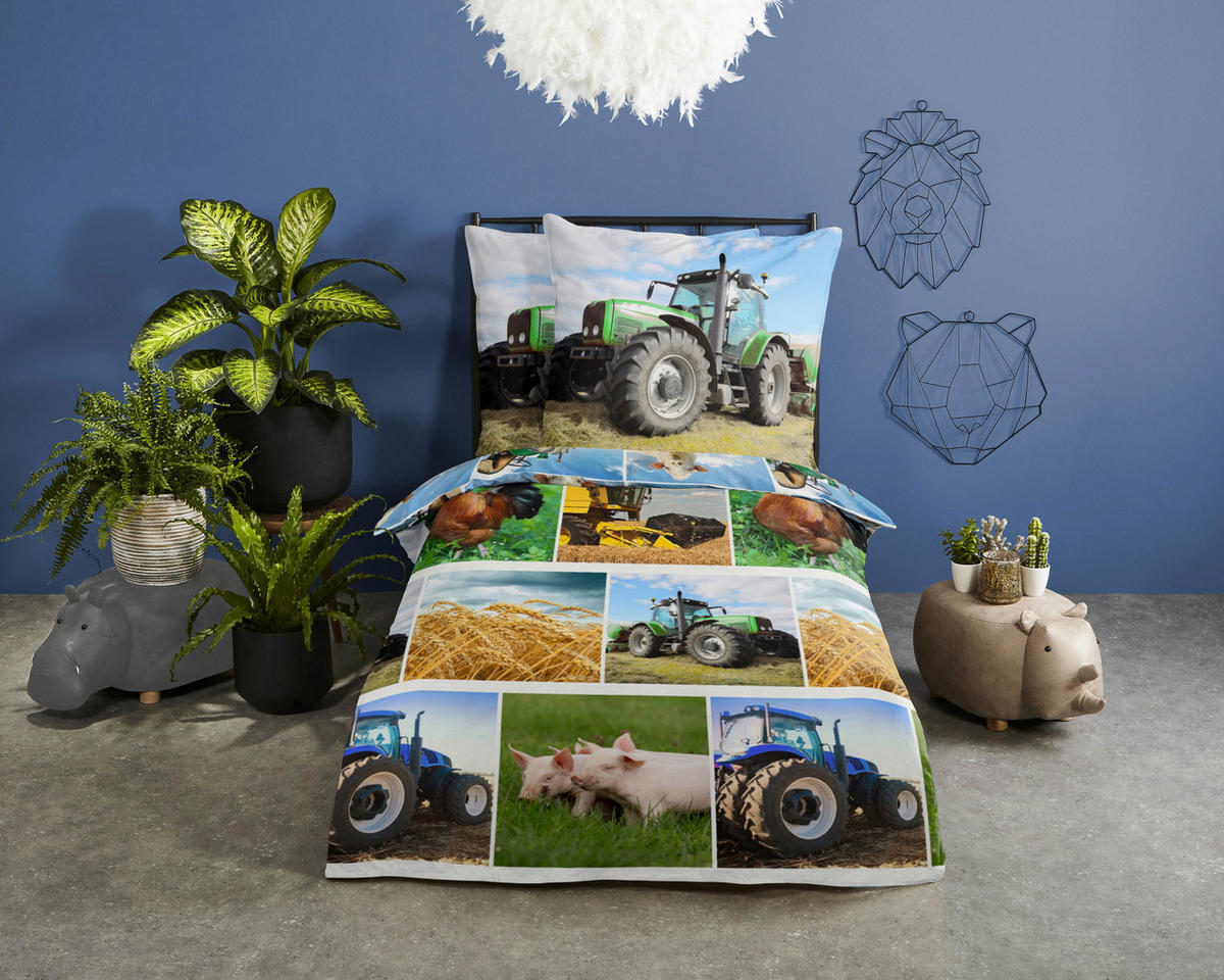 Baumwoll Bettwäsche Agri Renforce Agri - Multi (135,00/200,00cm) - Good Morning