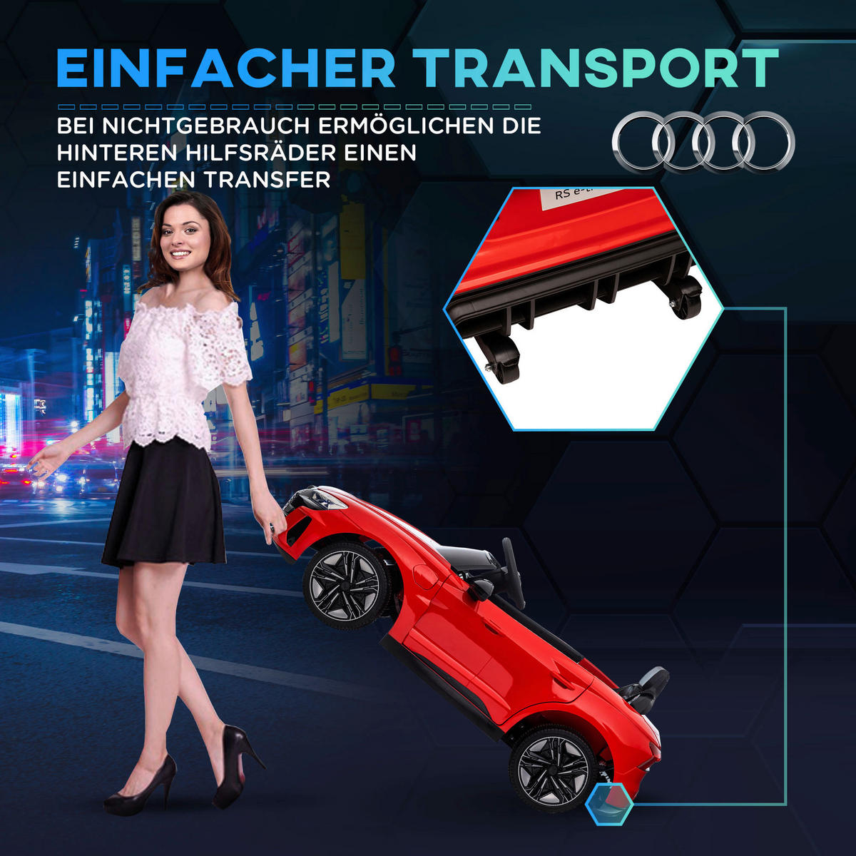 HOMCOM Kinder-Elektroauto rot B/H/L: ca. 58x41x103 cm Kinder Elektroauto - rot (103,00/58,00/41,00cm) - HOMCOM