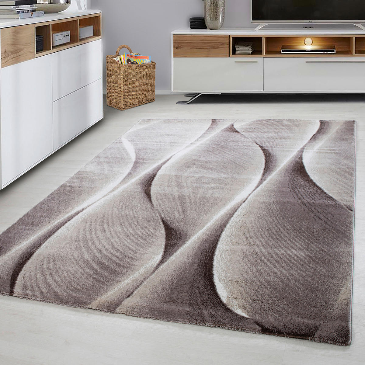 Ayyildiz Teppich PARMA braun B/L: ca. 280x370 cm PARMA - braun (280,00/370,00cm) - Ayyildiz
