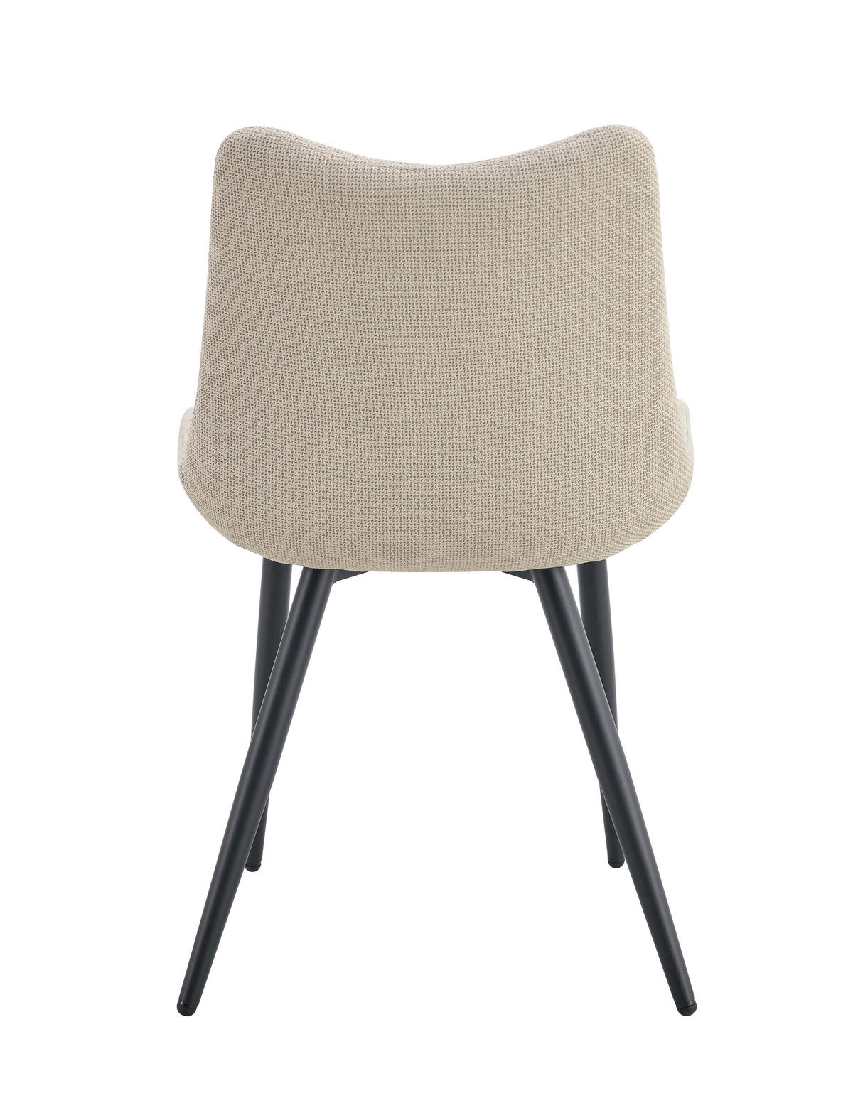 Stuhl LOTTA, 2er Set creme schwarz Webstoff B/H/T: ca. 53x86x59 cm LOTTA, 2er Set - creme/schwarz (53,00/86,00/59,00cm) - xonox.home