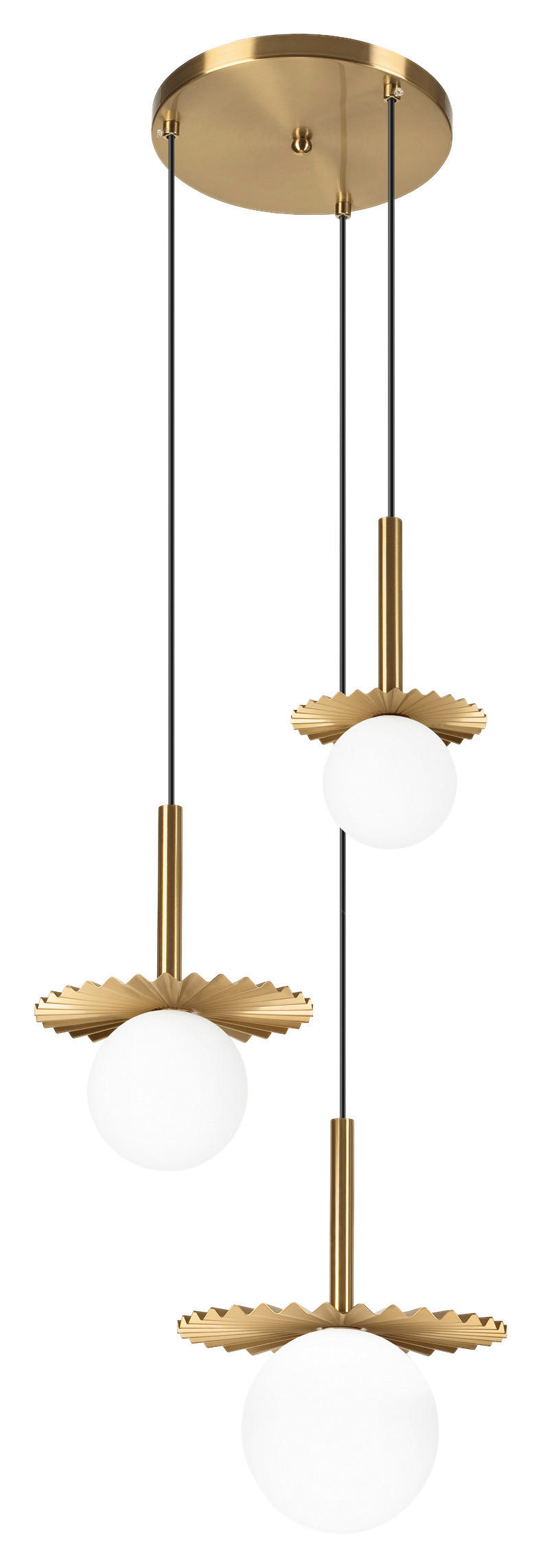 Lamkur Hängeleuchte Kupfer Stahl Glas B/H/L: ca. 120x45x45 cm G9 3 Brennstellen Chita - Kupfer (45,00/120,00/45,00cm) - Lamkur