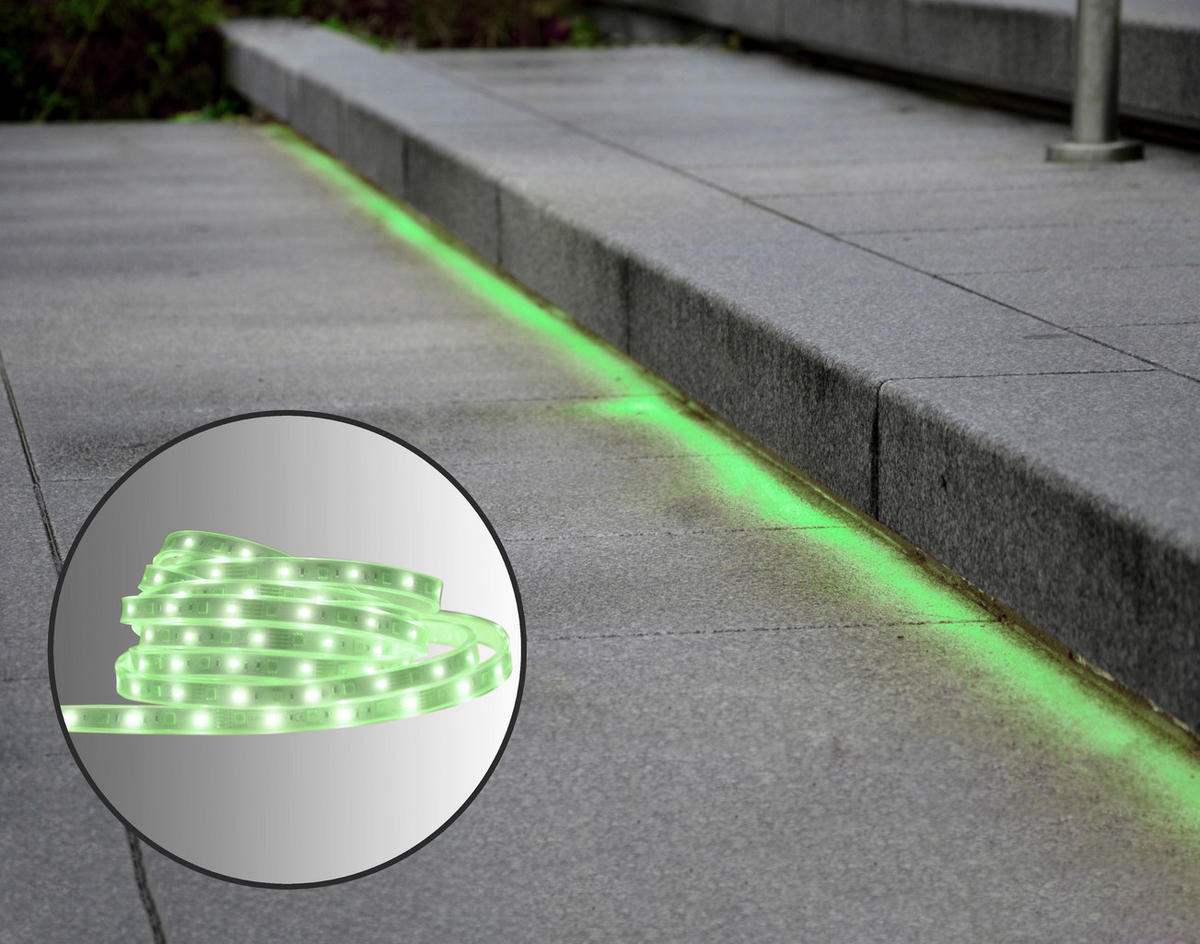 Näve Leuchten LED-Stripe 5216761 multicolor Kunststoff B/H/T: ca. 1,2x0,4x500 cm LED Stripe outdoor 500cm RGBW - multicolor (1,20/0,40/500,00cm) - Näve Leuchten
