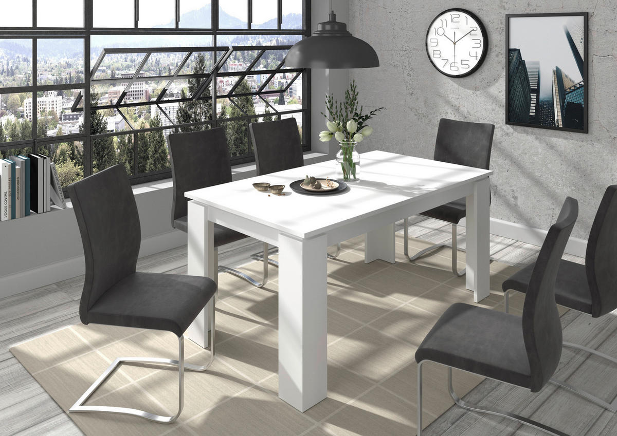 Esstisch Titan weiß B/H/L: ca. 90x76x200 cm Titan - weiß (200,00/90,00/76,00cm) - xonox.home