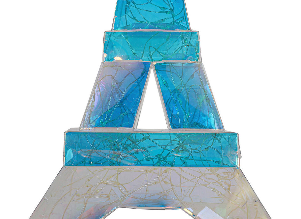 Nolo LED-Dekoleuchte transparent B/H/L: ca. 20,5x20,5x32 cm LED-Dekoleuchte_Eiffelturm - transparent (32,00/20,50/20,50cm) - Nolo
