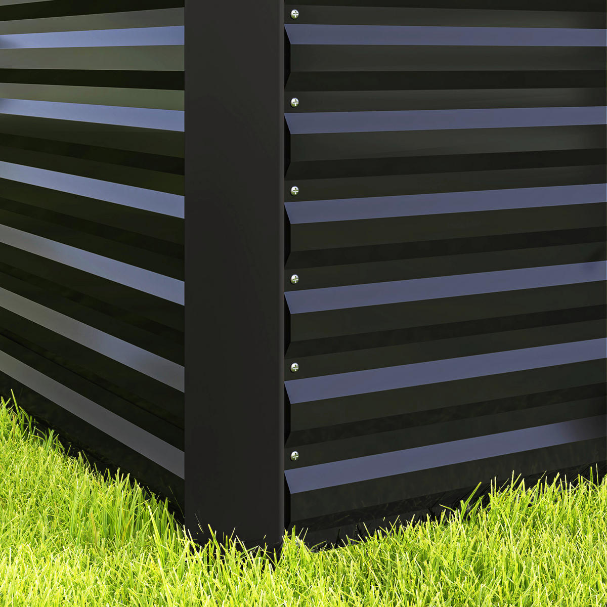 Outsunny Hochbeet 2er Set dunkelgrau Stahl B/H/L: ca. 60x60x120 cm Hochbeet 2er Set - dunkelgrau (120,00/60,00/60,00cm) - Outsunny