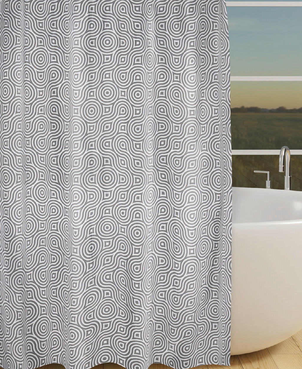 Duschvorhang Polyester B/L: ca. 180x200 cm Duschvorhang_Abstrakt - (180,00/200,00cm) - Acus