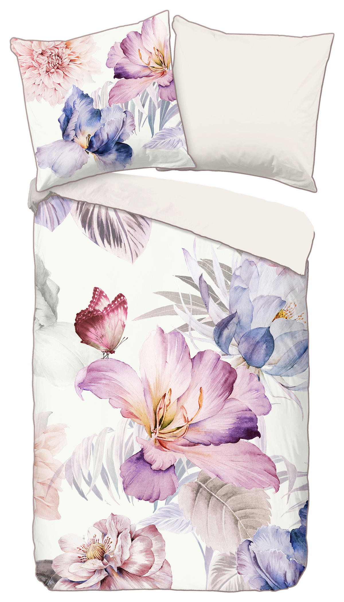 Baumwoll Bettwäsche Caen Satin Caen - Multi (155,00/220,00cm) - Descanso