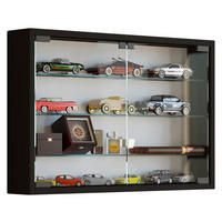 Vitrine Mandosa M schwarz Holzwerkstoff Glas B/H/T: ca. 60x40x10 cm Mandosa M - schwarz (60,00/40,00/10,00cm) - VCM Möbel