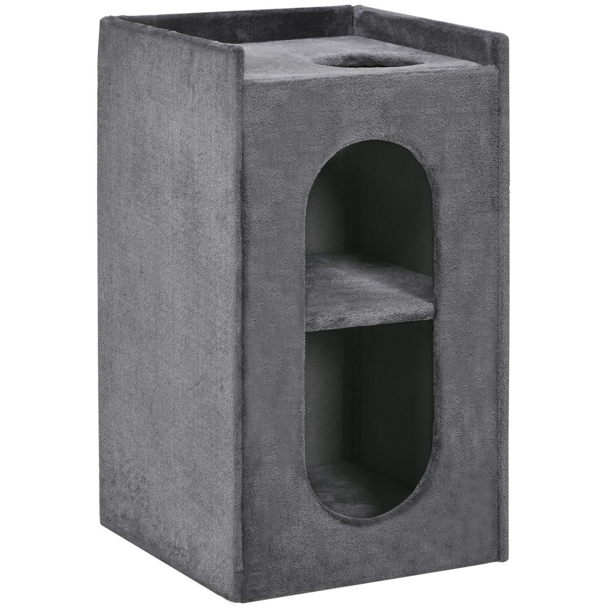 PawHut Tier-Zubehör grau Spanplatte B/H/L: ca. 45x45x81 cm Kratztonne - grau (81,00/45,00/45,00cm) - PawHut
