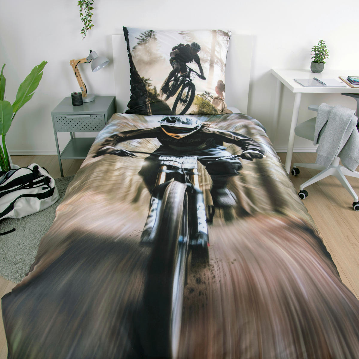 Microfaser Bettwäsche Mountainbike bunt Polyester Mountainbike - bunt - Young Collection