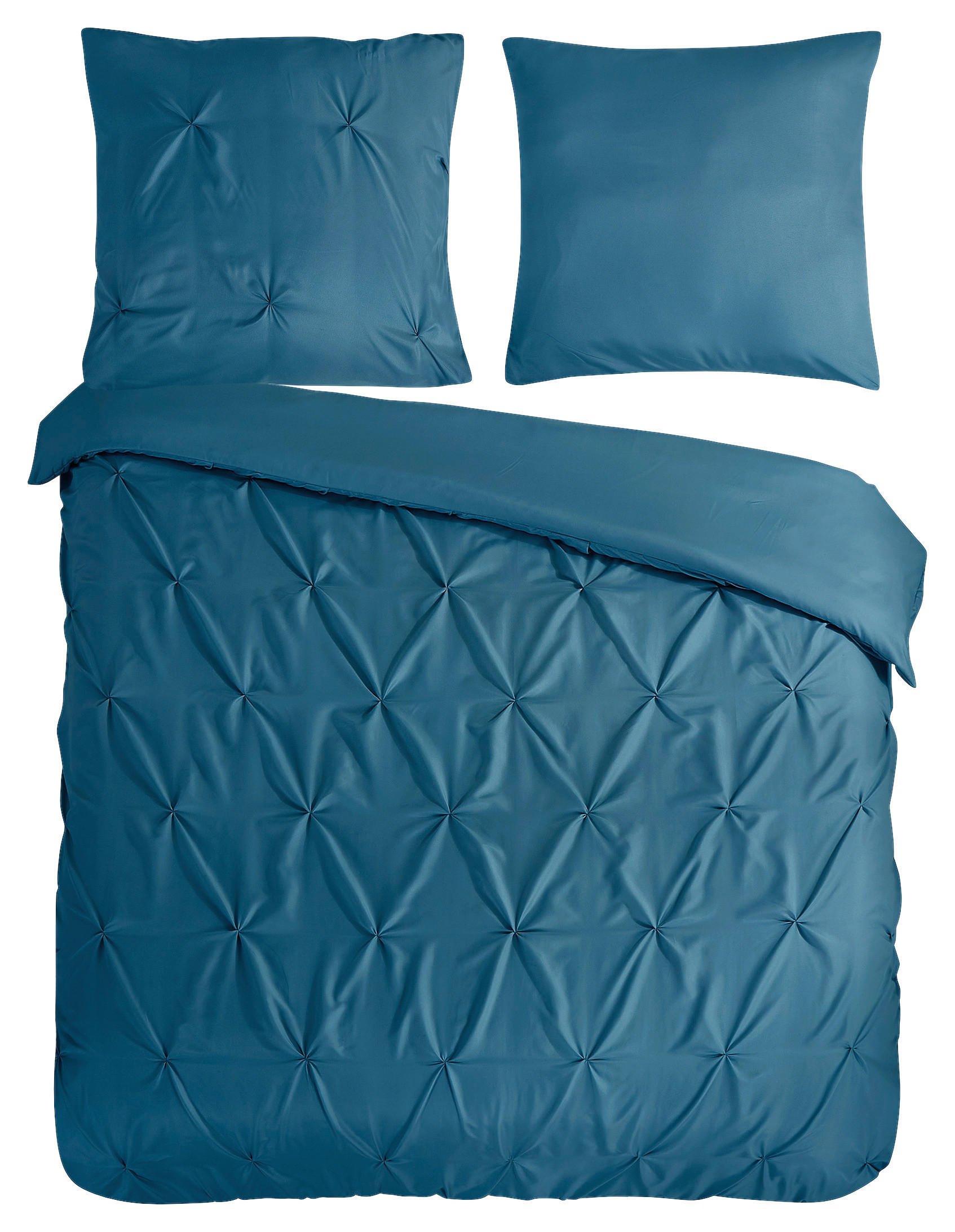 Bettwäsche Elegance petrol Polyester B/L: ca. 200x200 cm Elegance - petrol (200,00/200,00cm) - Pure