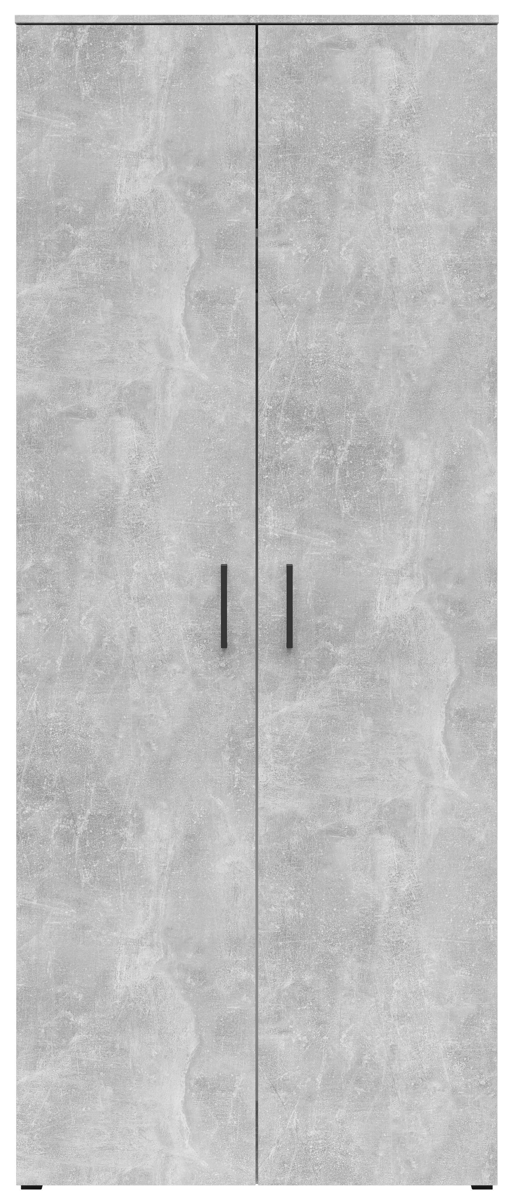 Schrank Multi-Stauraum Typ 39 Beton Optik B/H/T: ca. 80x195x52 cm Multi-Stauraum Typ 39 - Beton (80,00/195,00/52,00cm)