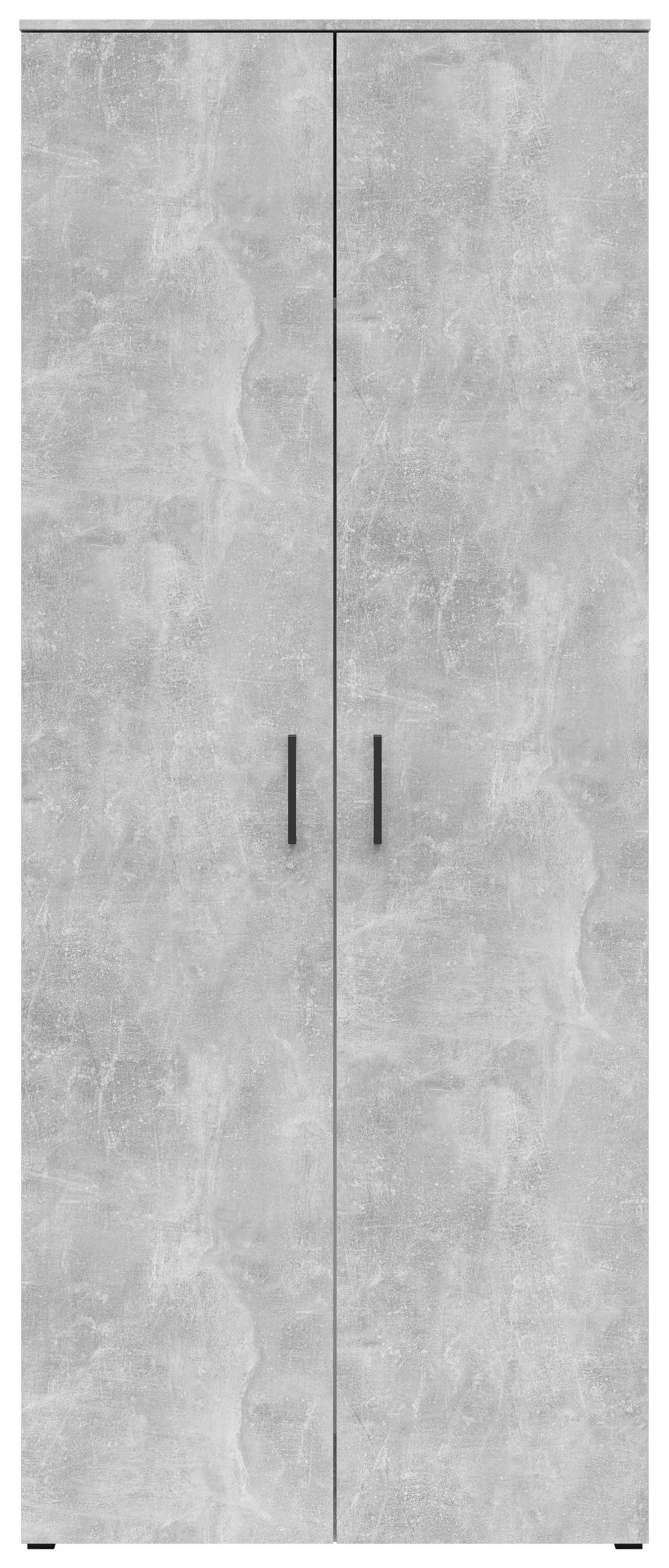 Schrank Multi-Stauraum Typ 39 Beton Optik B/H/T: ca. 80x195x52 cm Multi-Stauraum Typ 39 - Beton (80,00/195,00/52,00cm)