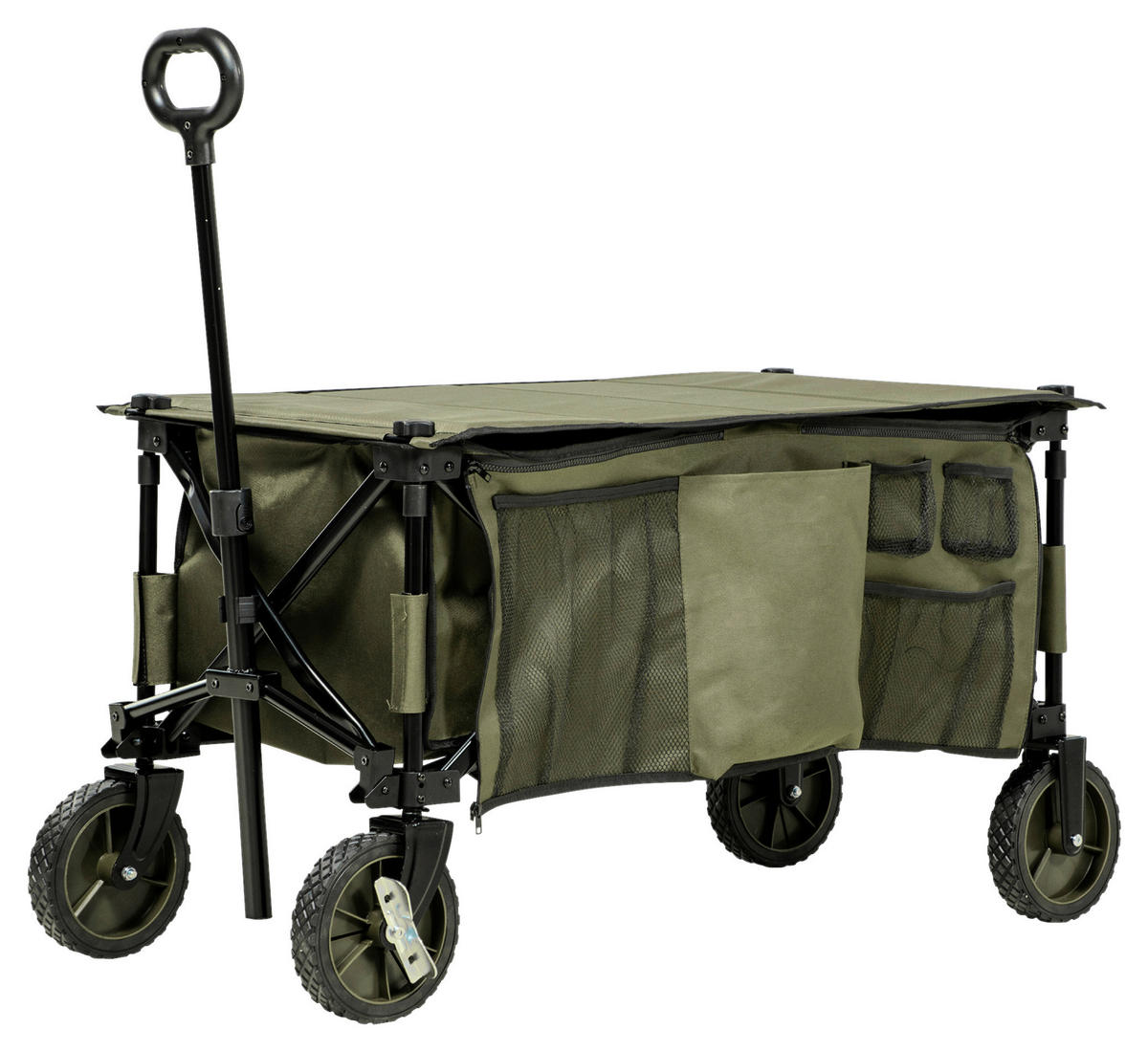 Outsunny Bollerwagen grün B/H/L: ca. 55x93x108 cm Bollerwagen - grün (108,00/55,00/93,00cm) - Outsunny