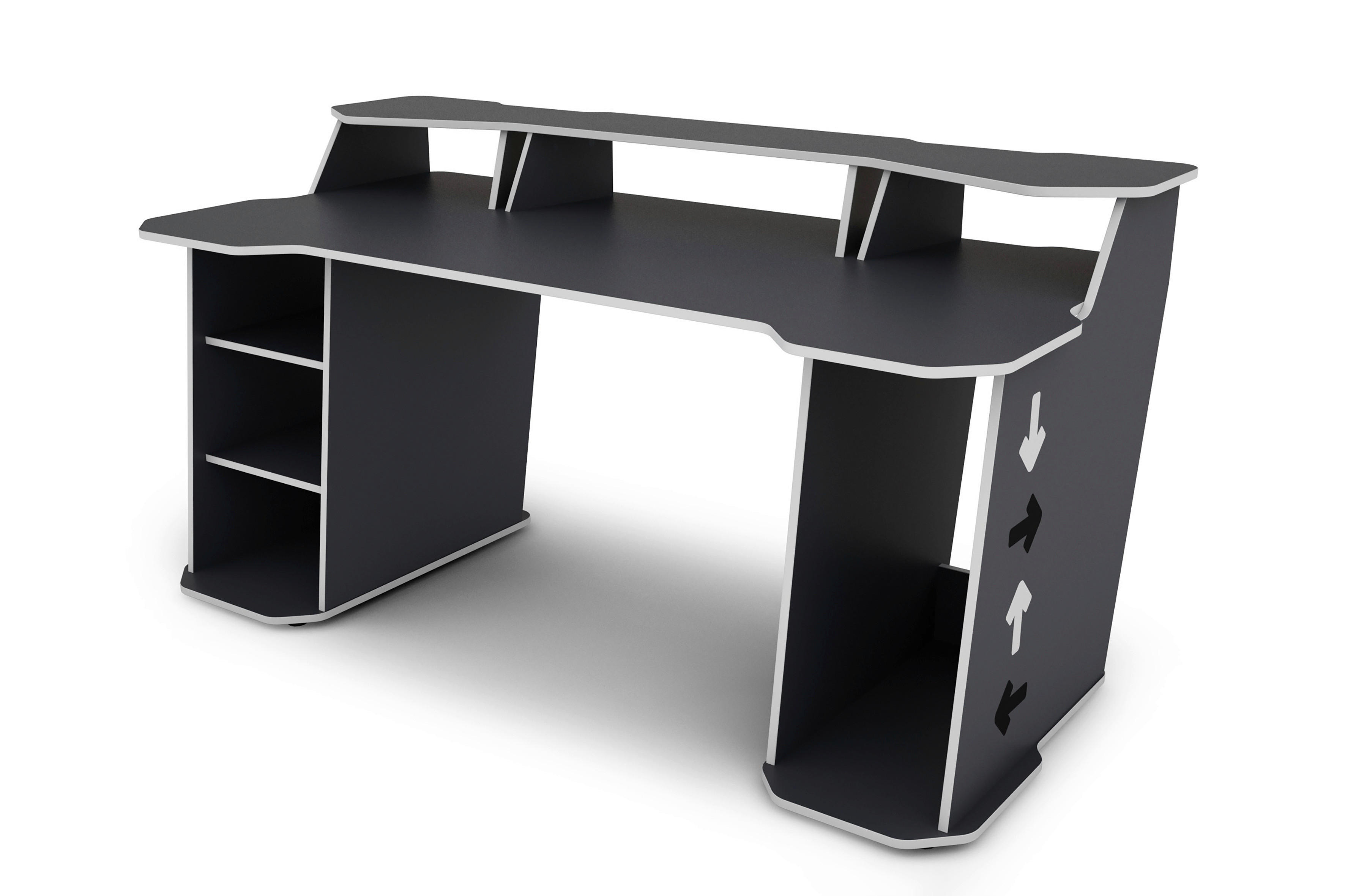 Schreibtisch MATRIX anthrazit weiß B/H/T: ca. 180x76,96x85 cm MATRIX - weiß/anthrazit (180,00/76,96/85,00cm) - byLIVING