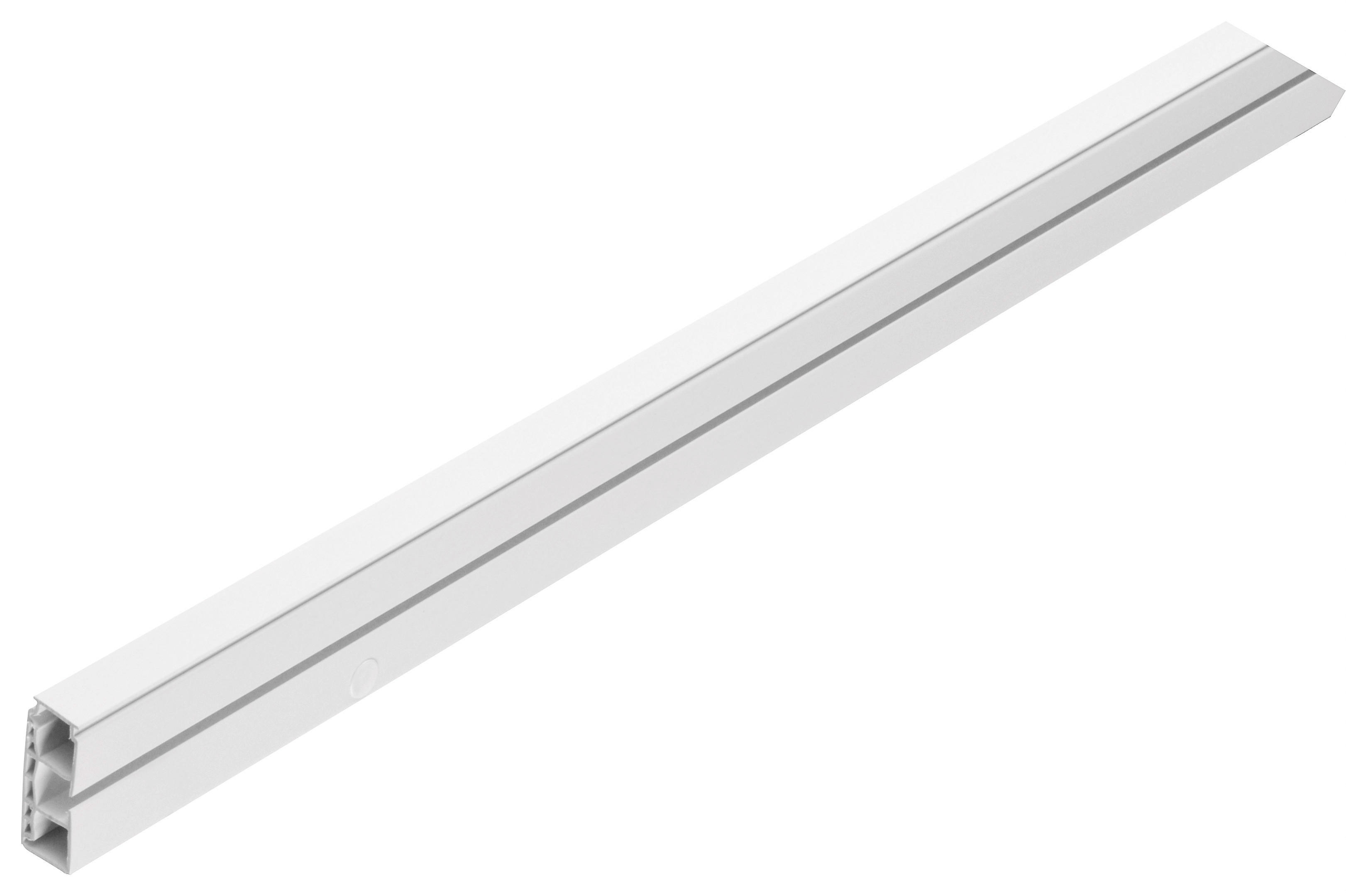 Gardinenschiene weiß Kunststoff L: ca. 150 cm 1.0 Läufe Schiene_Hohlkammer_1lfg. - weiß (150,00cm)