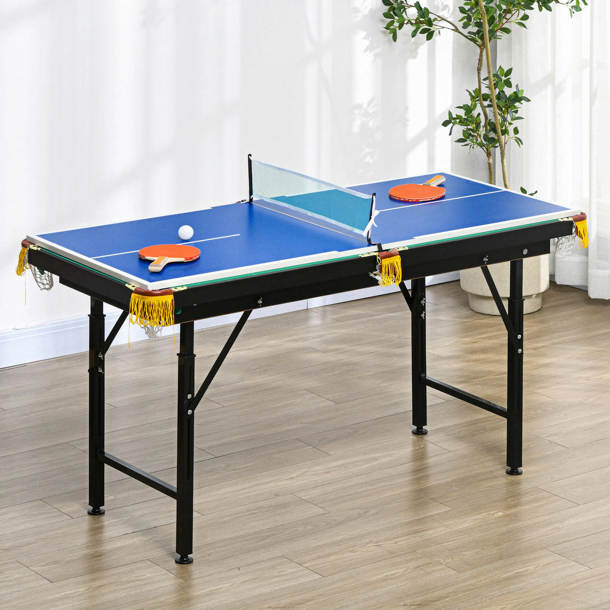 SPORTNOW Multispieltisch grün Stahl B/H/L: ca. 63x80x140 cm Multispieltisch - blau/grün (140,00/63,00/80,00cm) - SPORTNOW