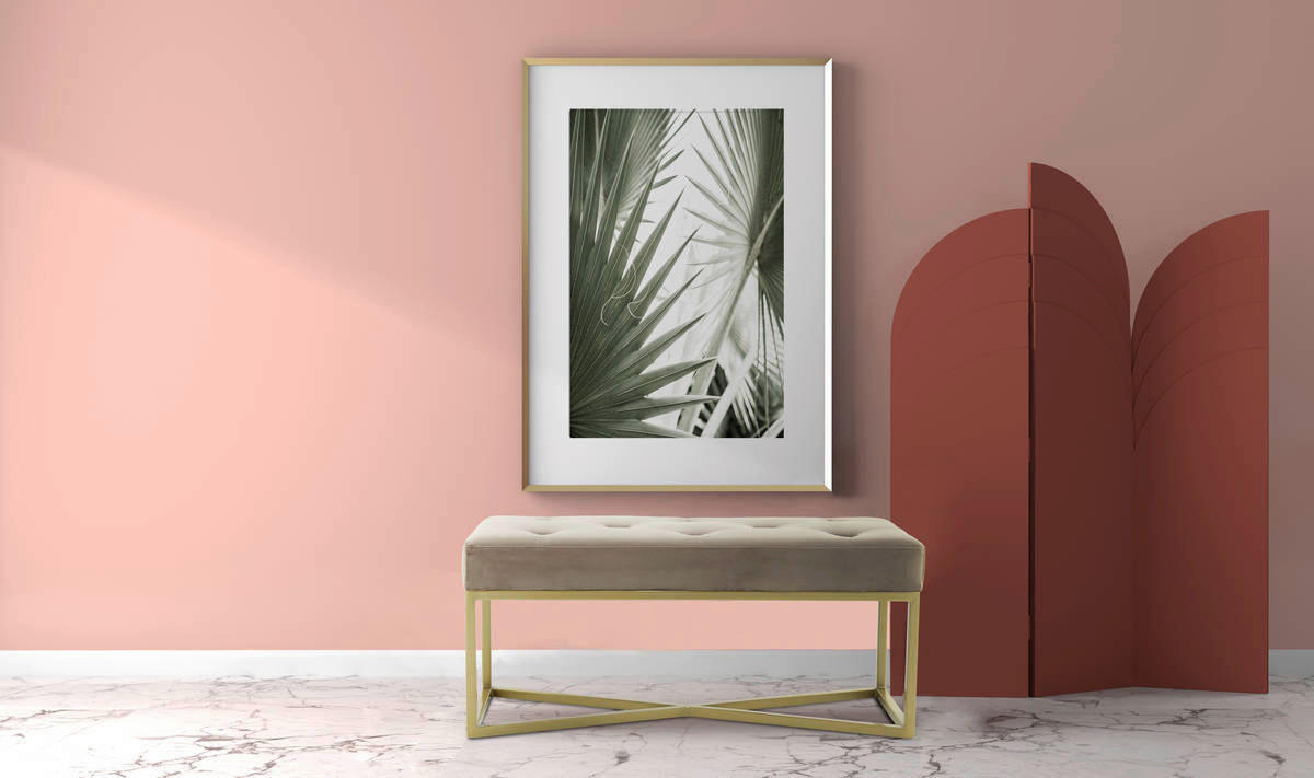 Sitzbank Diaz 101 taupe B/H/T: ca. 40x40x90 cm Diaz 101 - gold/taupe (40,00/40,00/90,00cm) - 360 Living