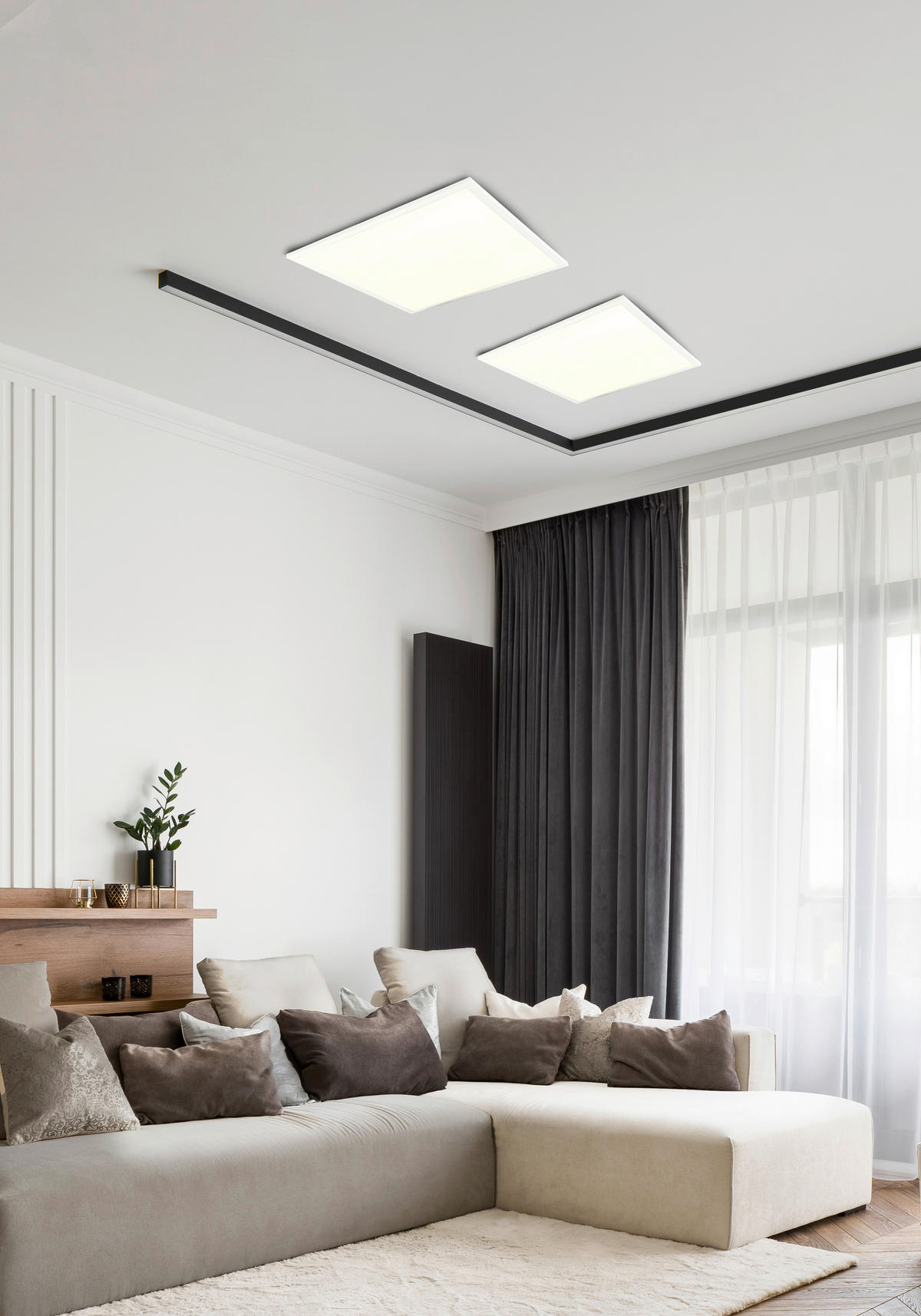 Näve Leuchten LED-Panel 1357903 weiß Metall Kunststoff B/H/T: ca. 29,5x5x29,5 cm 1 Brennstellen Mondera - weiß (29,50/5,00/29,50cm) - Näve Leuchten