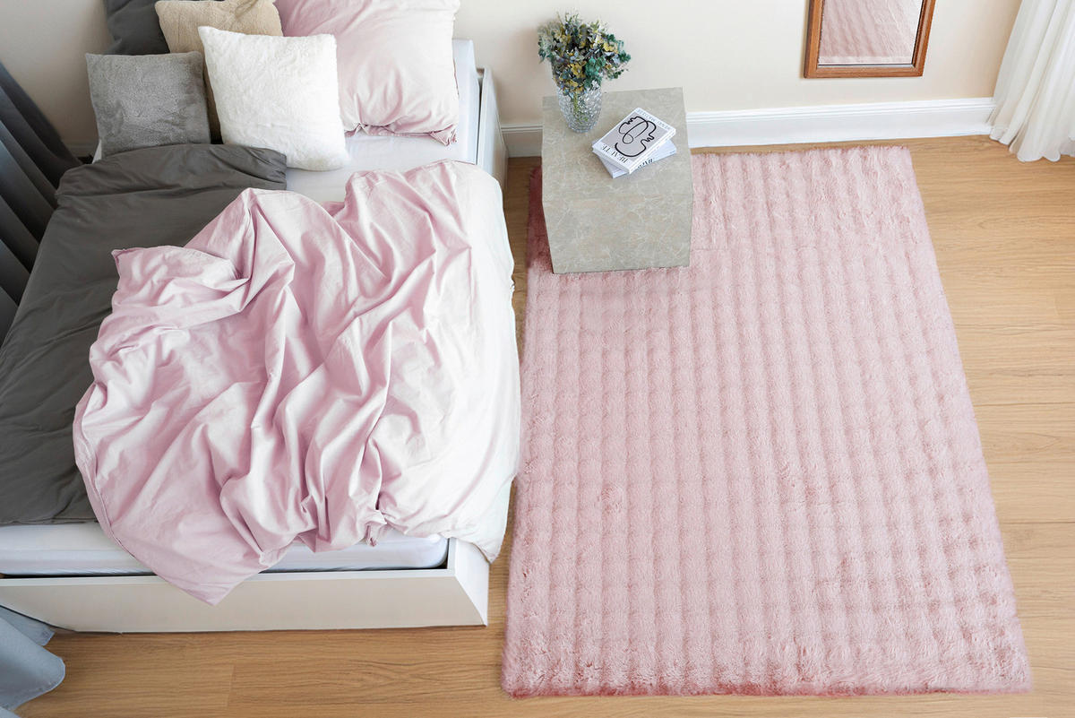Padiro Hochflorteppich Hailey 125 rosa B/H/L: ca. 80x3x150 cm Hailey 125 - rosa (150,00/80,00/3,00cm) - Padiro