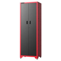 Werkstatteinrichtung Juno rot B/H/T: ca. 66x198x46 cm Juno - rot/schwarz (66,00/198,00/46,00cm) - Feistos