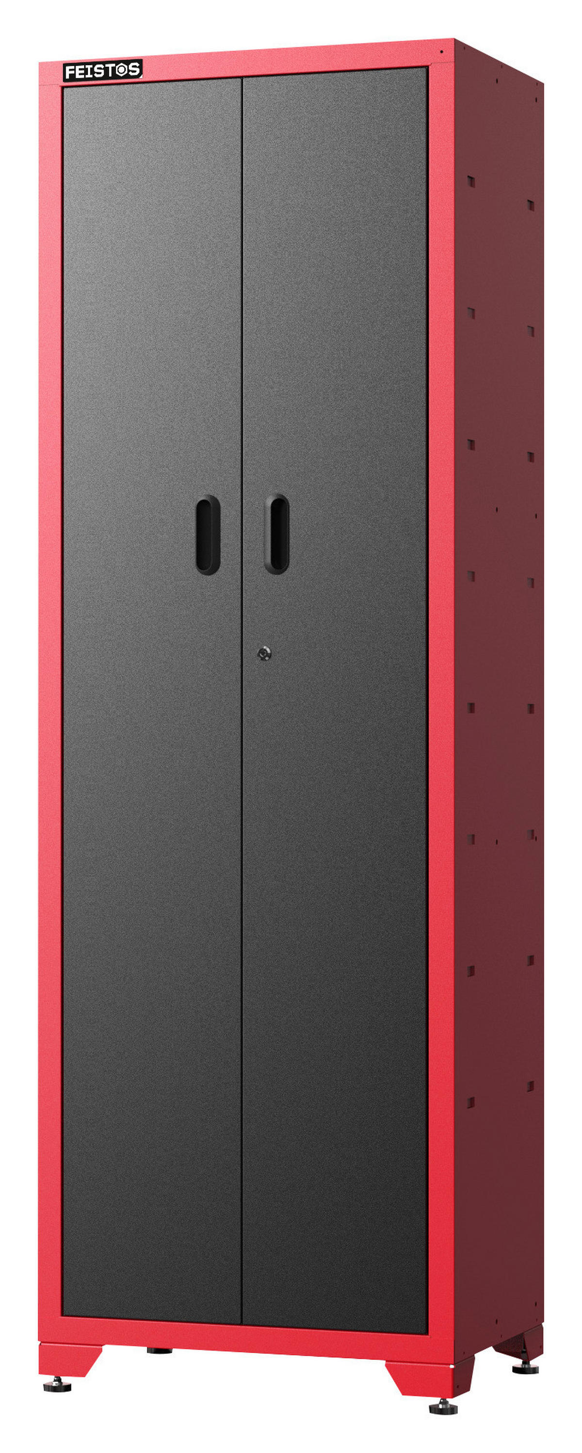 Werkstatteinrichtung Juno rot B/H/T: ca. 66x198x46 cm Juno - rot/schwarz (66,00/198,00/46,00cm) - Feistos