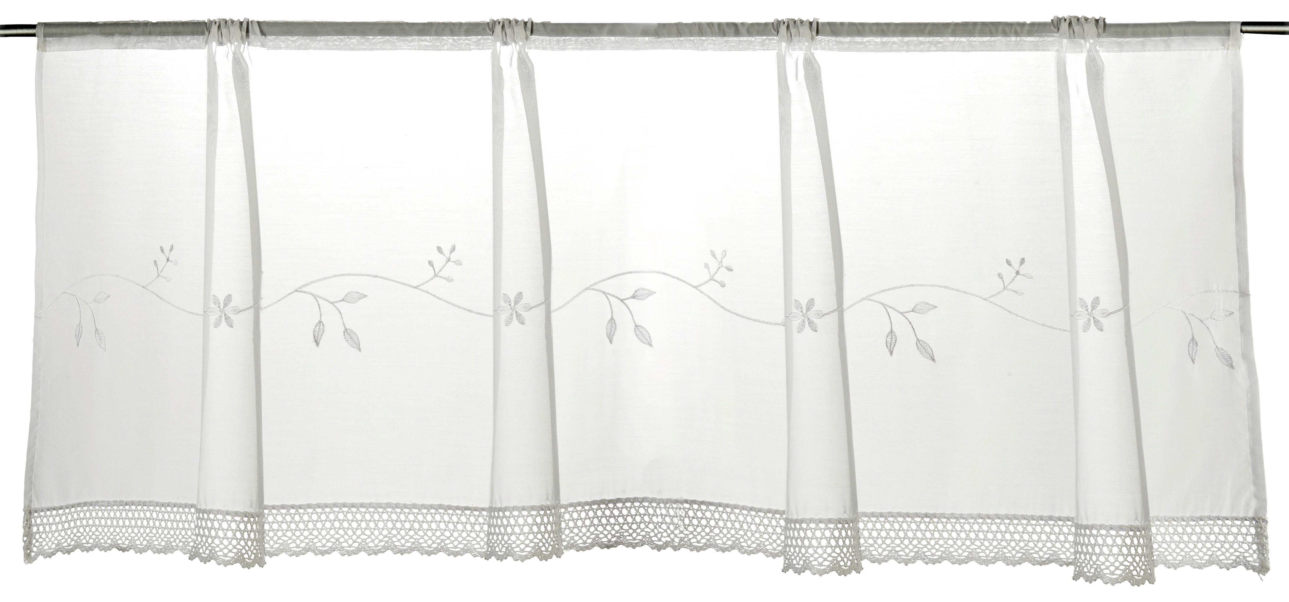 Scheibengardine Maciro weiß B/L: ca. 45x120 cm Maciro - weiß (45,00/120,00cm) - CASA CREATION