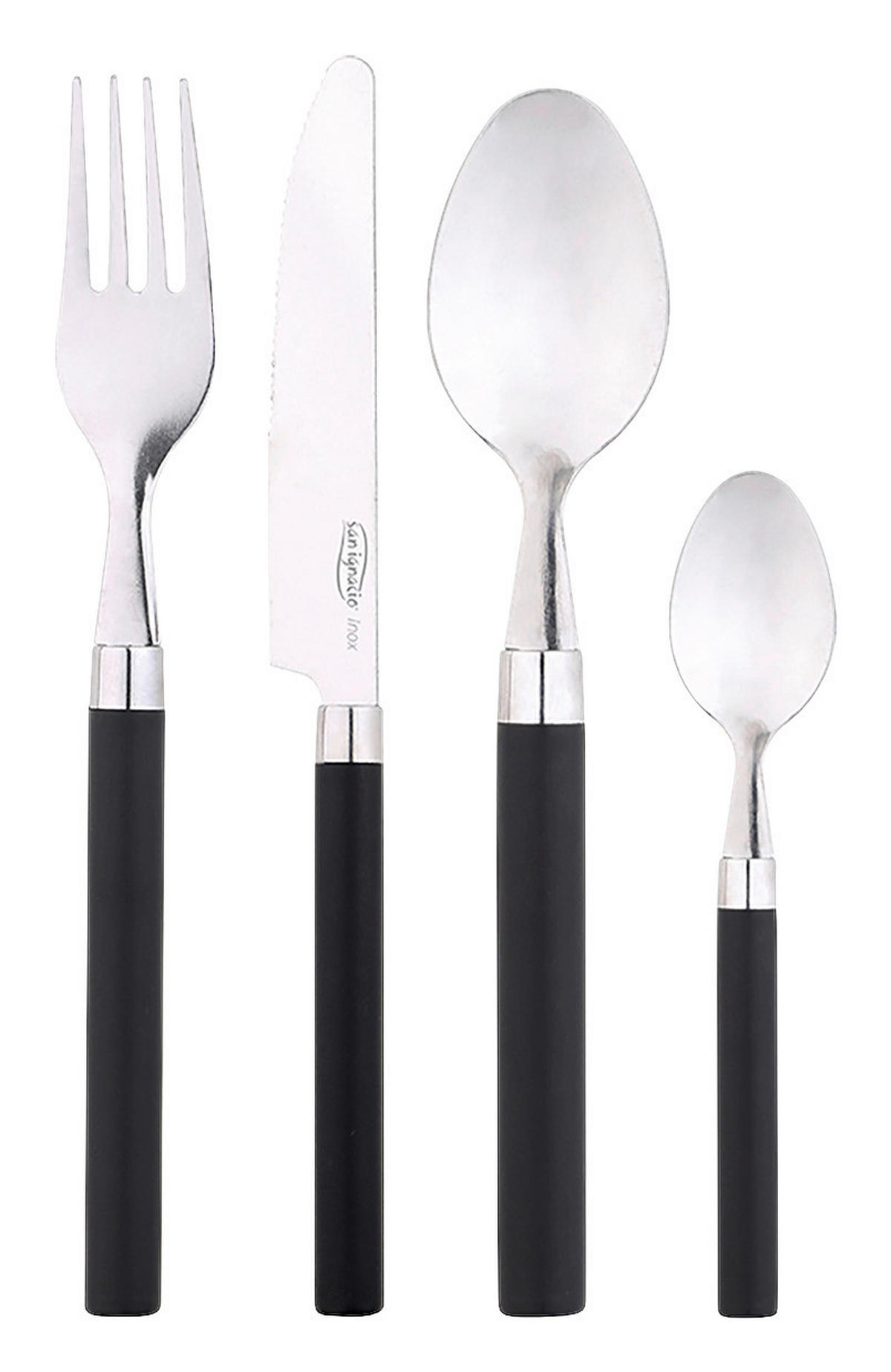 SAN IGNACIO Besteckset Funny black schwarz Edelstahl 24 tlg. Funny black - schwarz - SAN IGNACIO