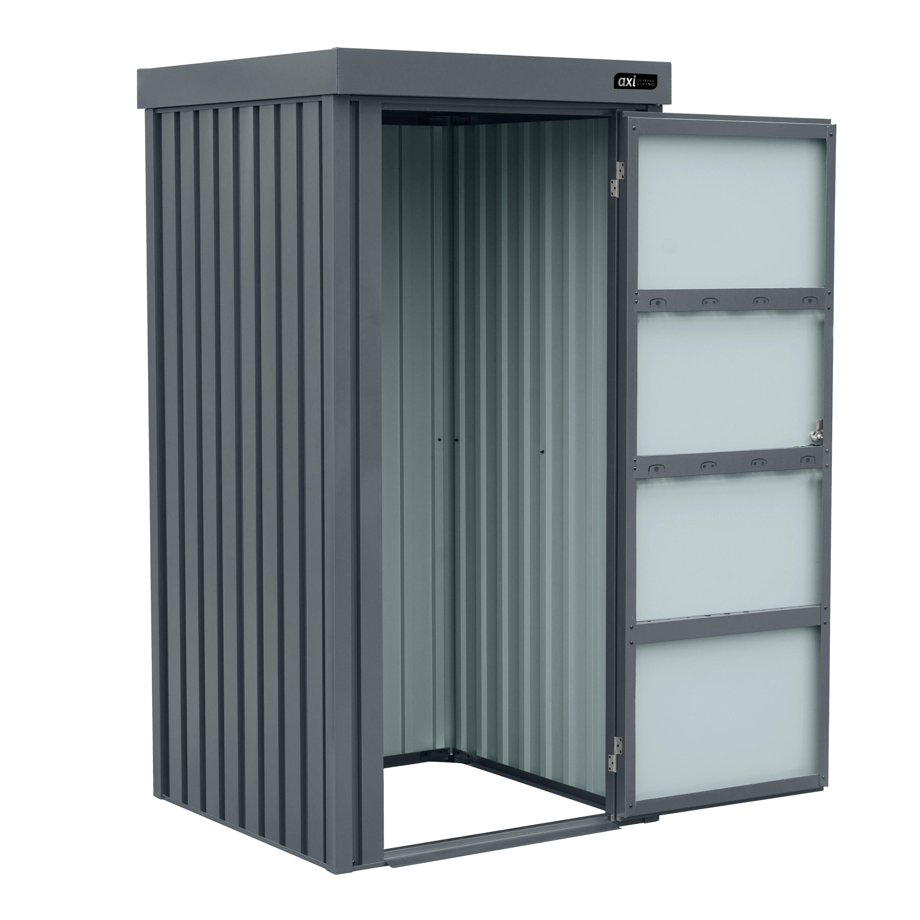 AXI Outdoor Living Gartenschrank Hector anthrazit Metall B/H/L: ca. 93x185x98 cm Hector - anthrazit (98,00/93,00/185,00cm) - AXI Outdoor Living