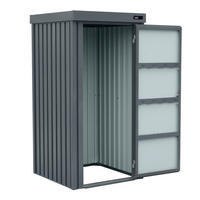 AXI Outdoor Living Gartenschrank Hector anthrazit Metall B/H/L: ca. 93x185x98 cm Hector - anthrazit (98,00/93,00/185,00cm) - AXI Outdoor Living