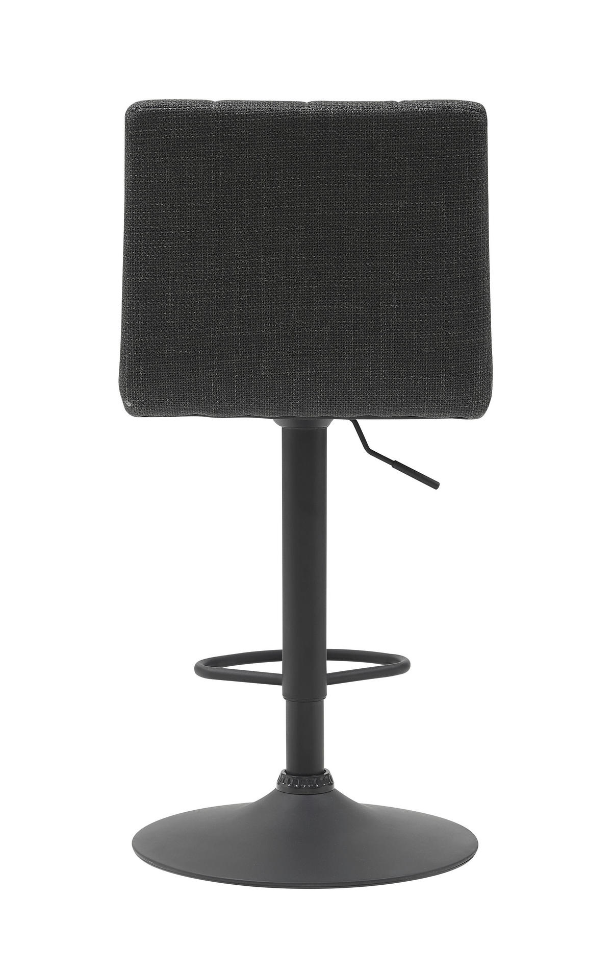 Barhocker Erika anthrazit schwarz Microfaser Webstoff Metall H: ca. 83 cm Erika - schwarz/anthrazit (83,00cm)