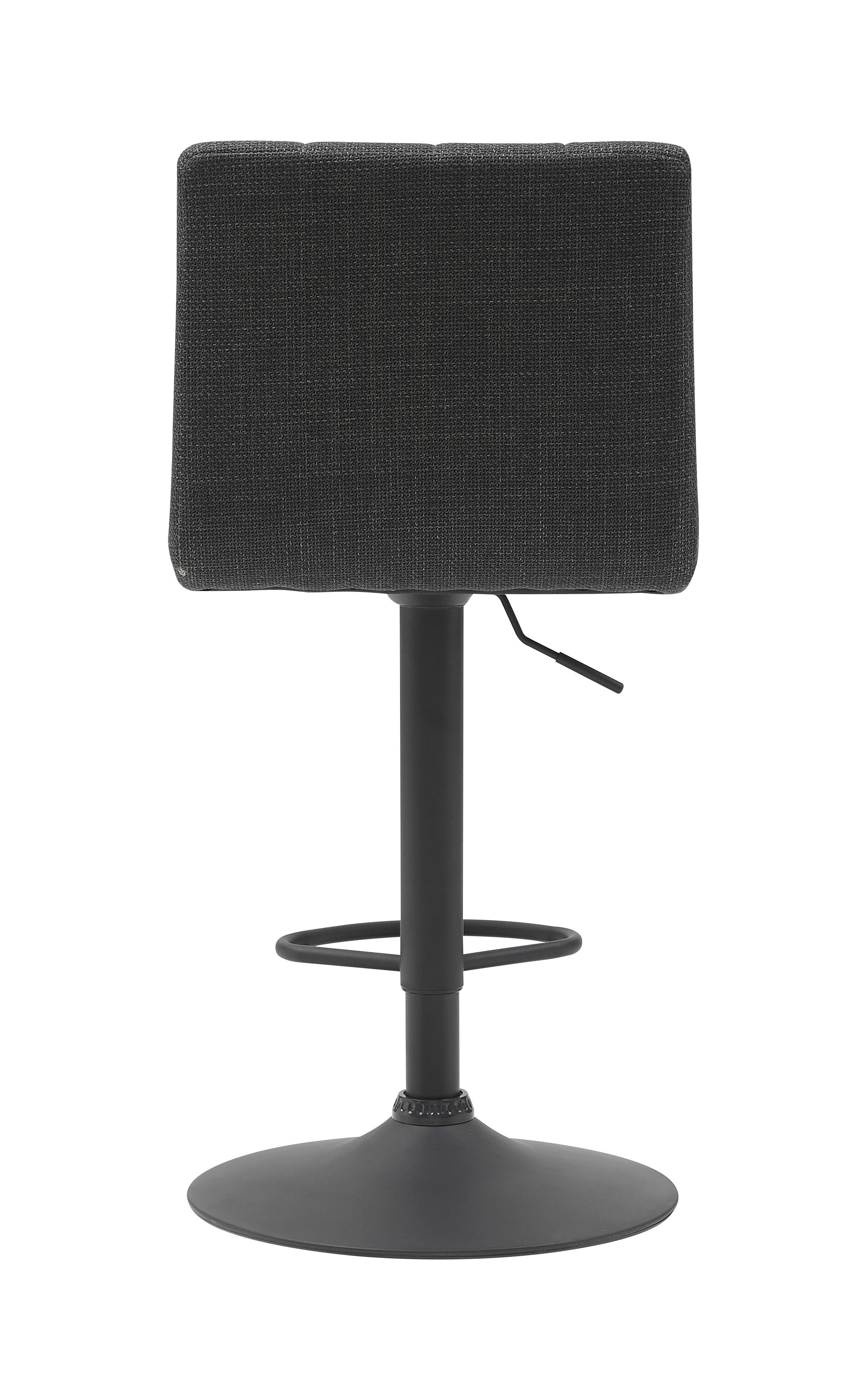 Thumbnail - Barhocker Erika anthrazit schwarz Microfaser Webstoff Metall H: ca. 83 cm