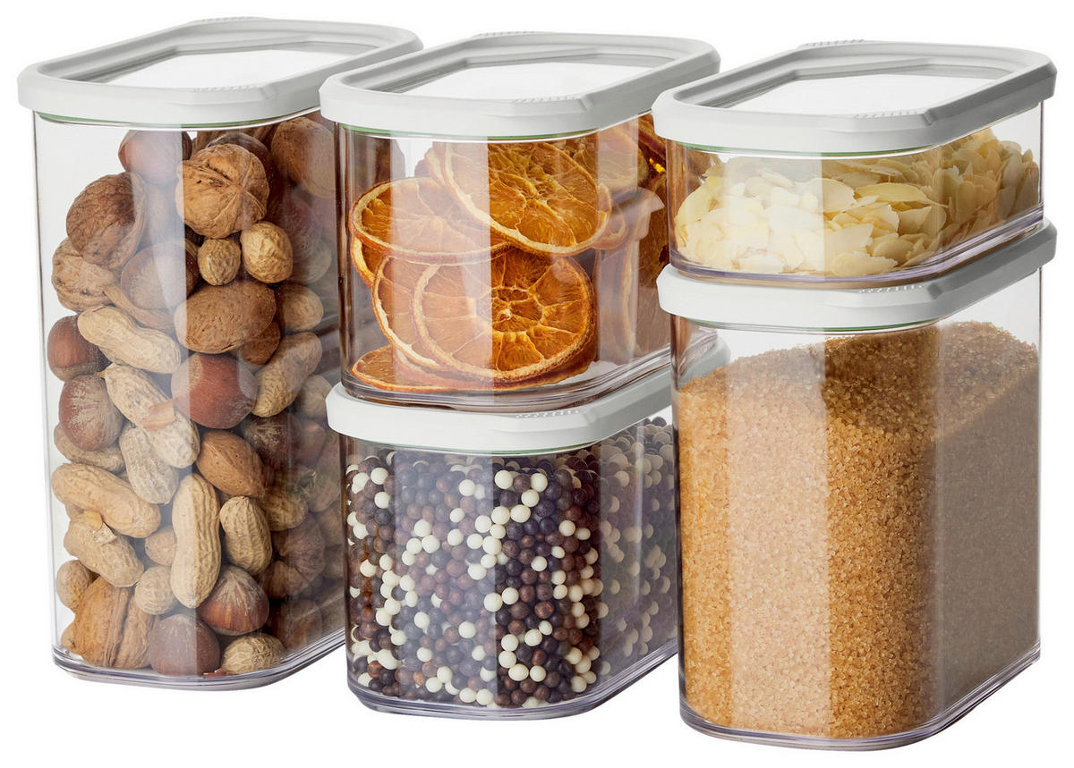 Haushaltshelfer transparent Vorratsdosenset_5tlg - transparent