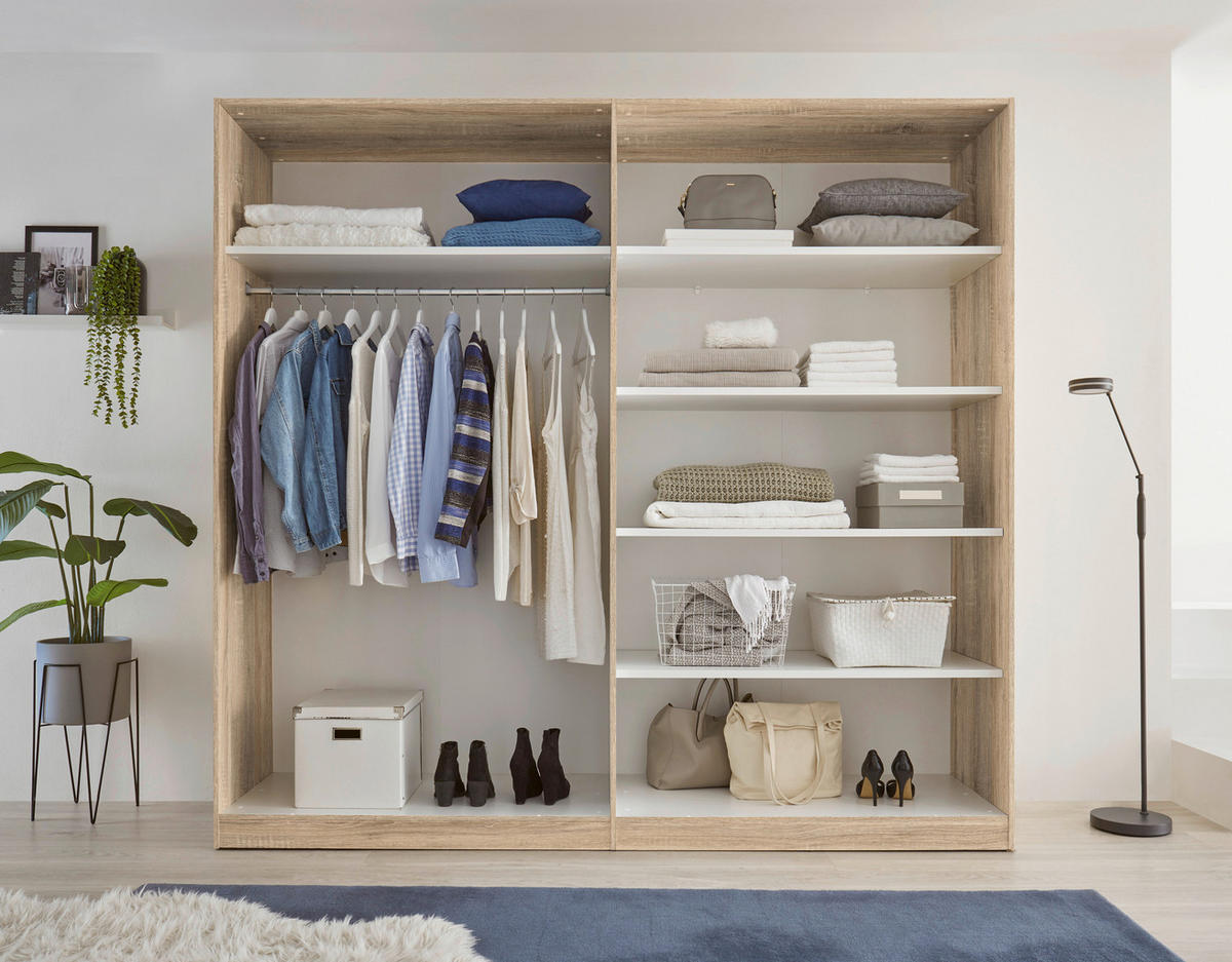 Kleiderschrank Cano Eiche San-Remo Nachbildung B/H/T: ca. 228x213x62 cm Cano - Eiche (228,00/213,00/62,00cm)