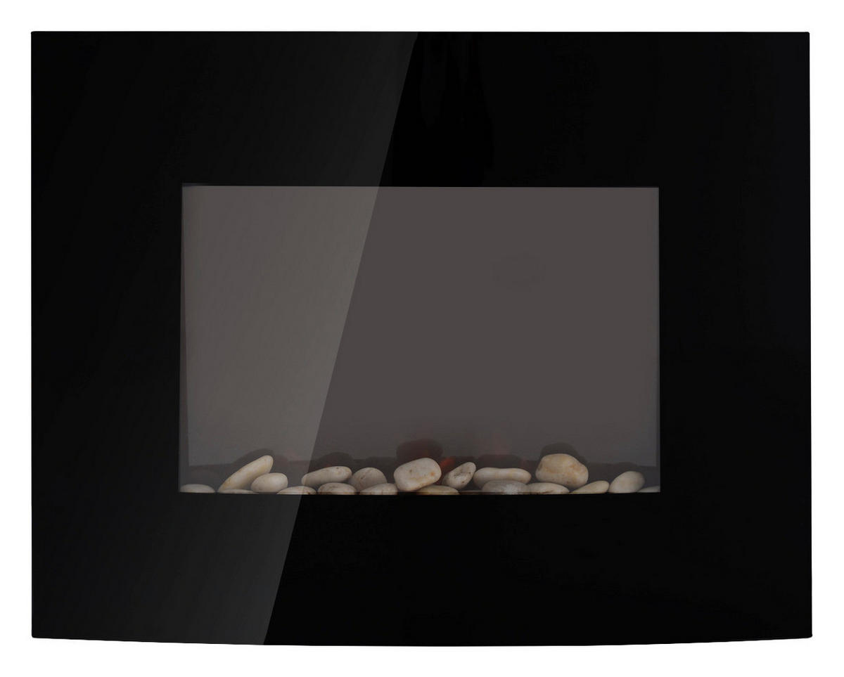 HOMCOM Elektrischer-Kamin 820-053 schwarz Metall Glas B/H/T: ca. 65x52x11,5 cm ca. 1800 W Elektrokamin 820-053 - schwarz (65,00/52,00/11,50cm) - HOMCOM