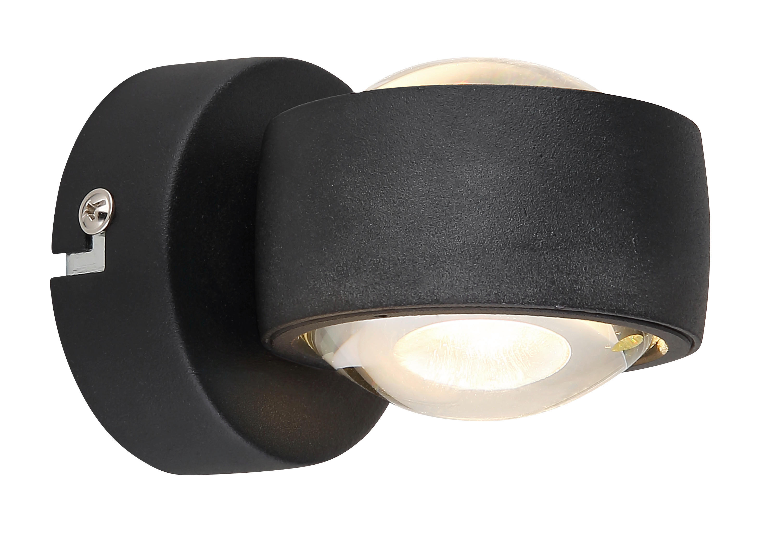 GLOBO LED-Wandleuchte schwarz Metall B/H: ca. 7,5x7 cm