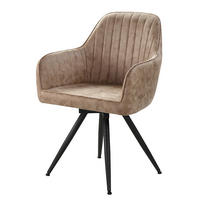 Armlehnstuhl  graubraun Vintage Microfaser B/H/T: ca. 58x85x55 cm Sammy_Armlehnstuhl - schwarz/graubraun (58,00/85,00/55,00cm)