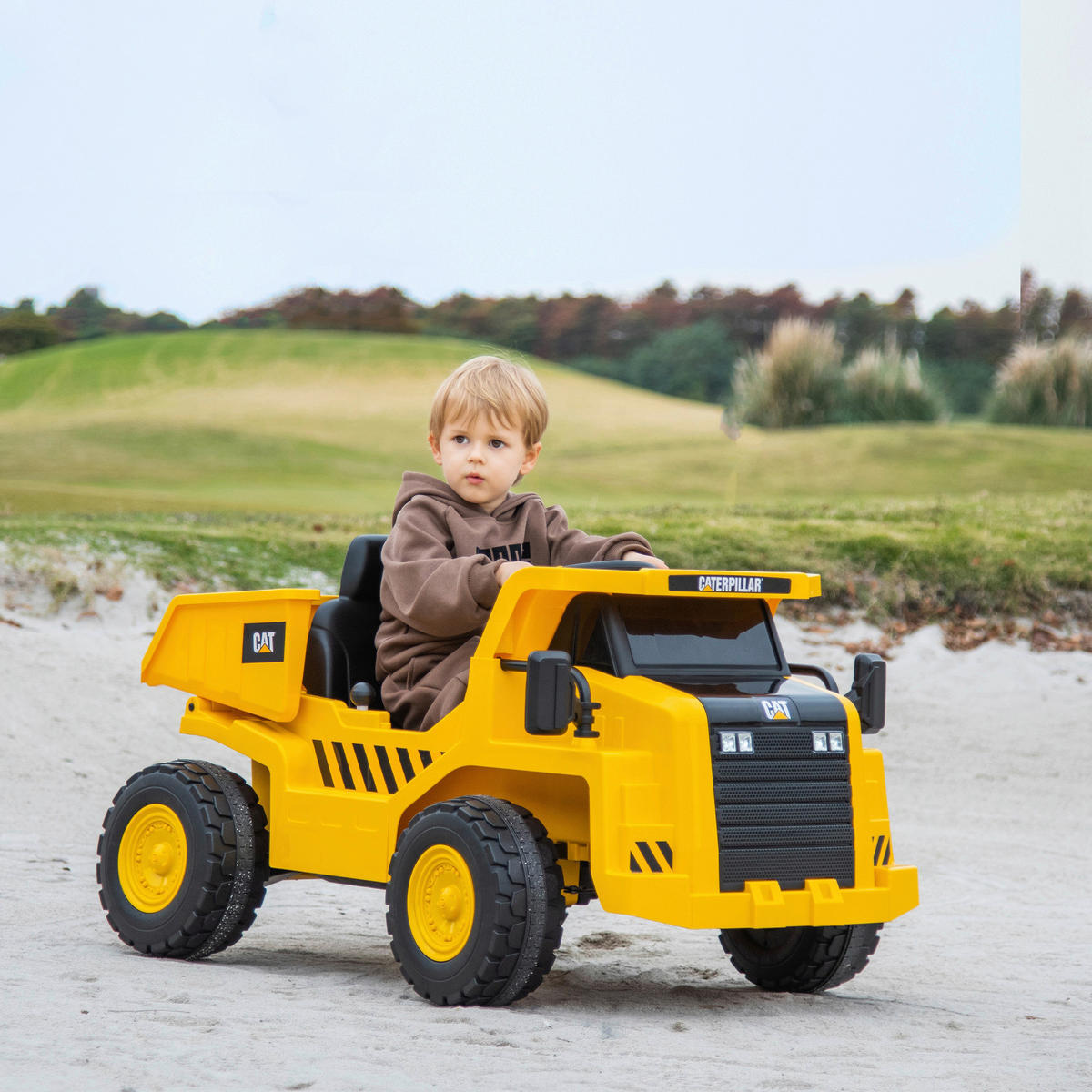 AIYAPLAY Kinder-Elektrotraktor gelb B/H/L: ca. 70,5x61,5x110 cm Kinder-Elektrotraktor - gelb (110,00/70,50/61,50cm) - AIYAPLAY