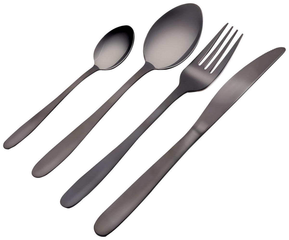 Alpina Besteckset schwarz Edelstahl 16 tlg. Besteckset_16tlg. - schwarz - Alpina