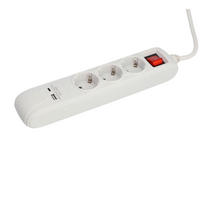 Tischsteckdose weiß Tischsteckdose_3fach+2USB+Schalter - weiß
