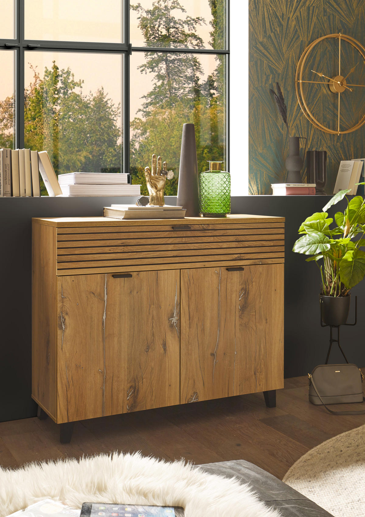 Kommode Trattino Oak B/H/T: ca. 111x91x40 cm Trattino - Oak (111,00/91,00/40,00cm)