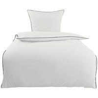 Microfaser Bettwäsche Bettwäsche_Microfaser_Biese - weiß/schwarz (135,00/200,00cm)