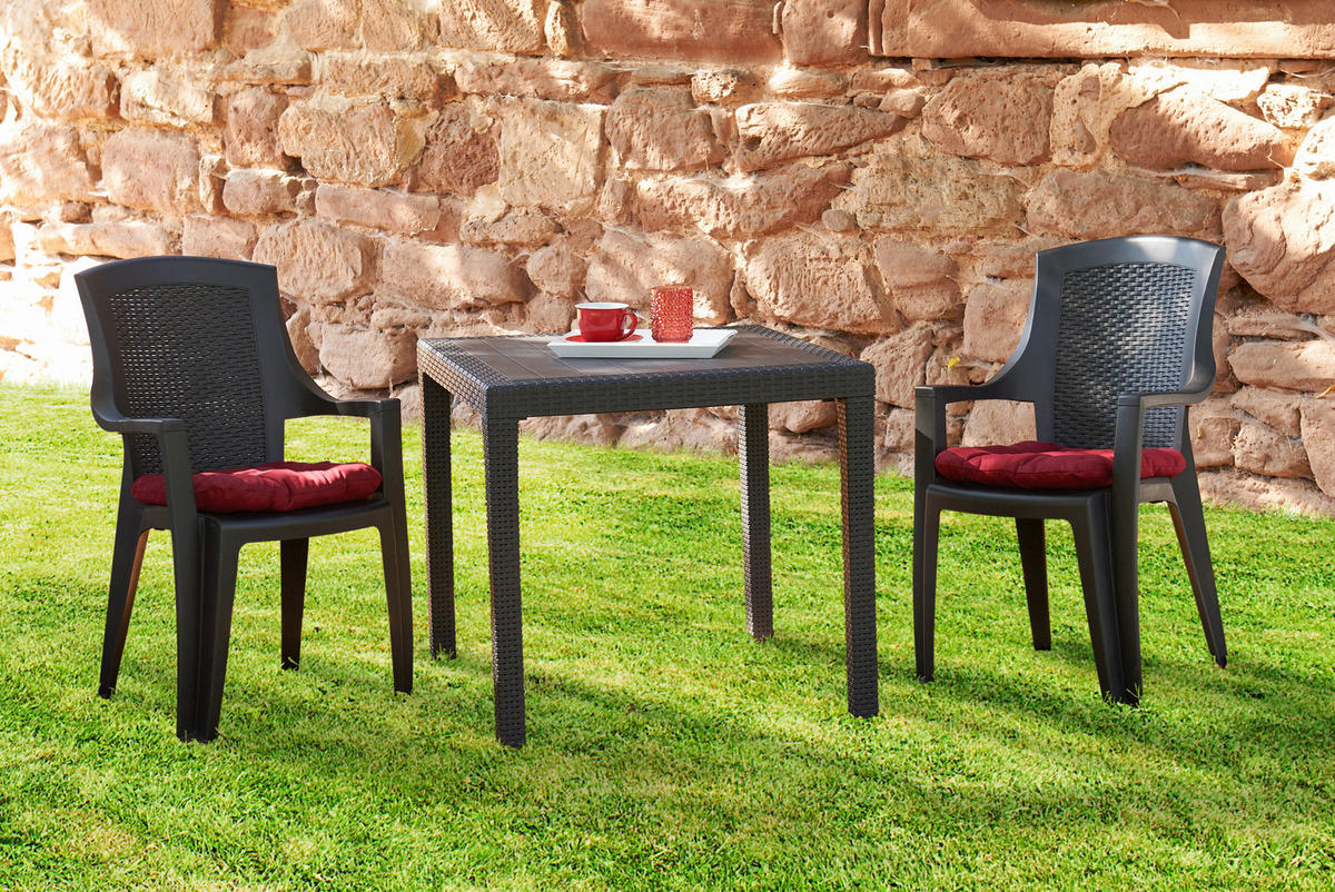 Gartensitzgruppe Eden + King anthrazit Kunststoff Eden + King - anthrazit