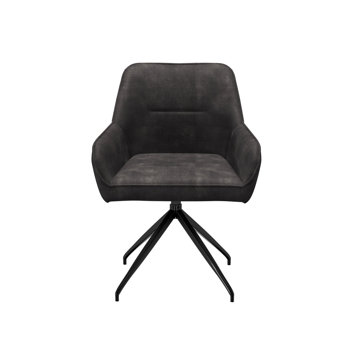 Armlehnstuhl Jacky anthrazit Samt B/H/T: ca. 62x84x49 cm Jacky - schwarz/anthrazit (62,00/84,00/49,00cm)