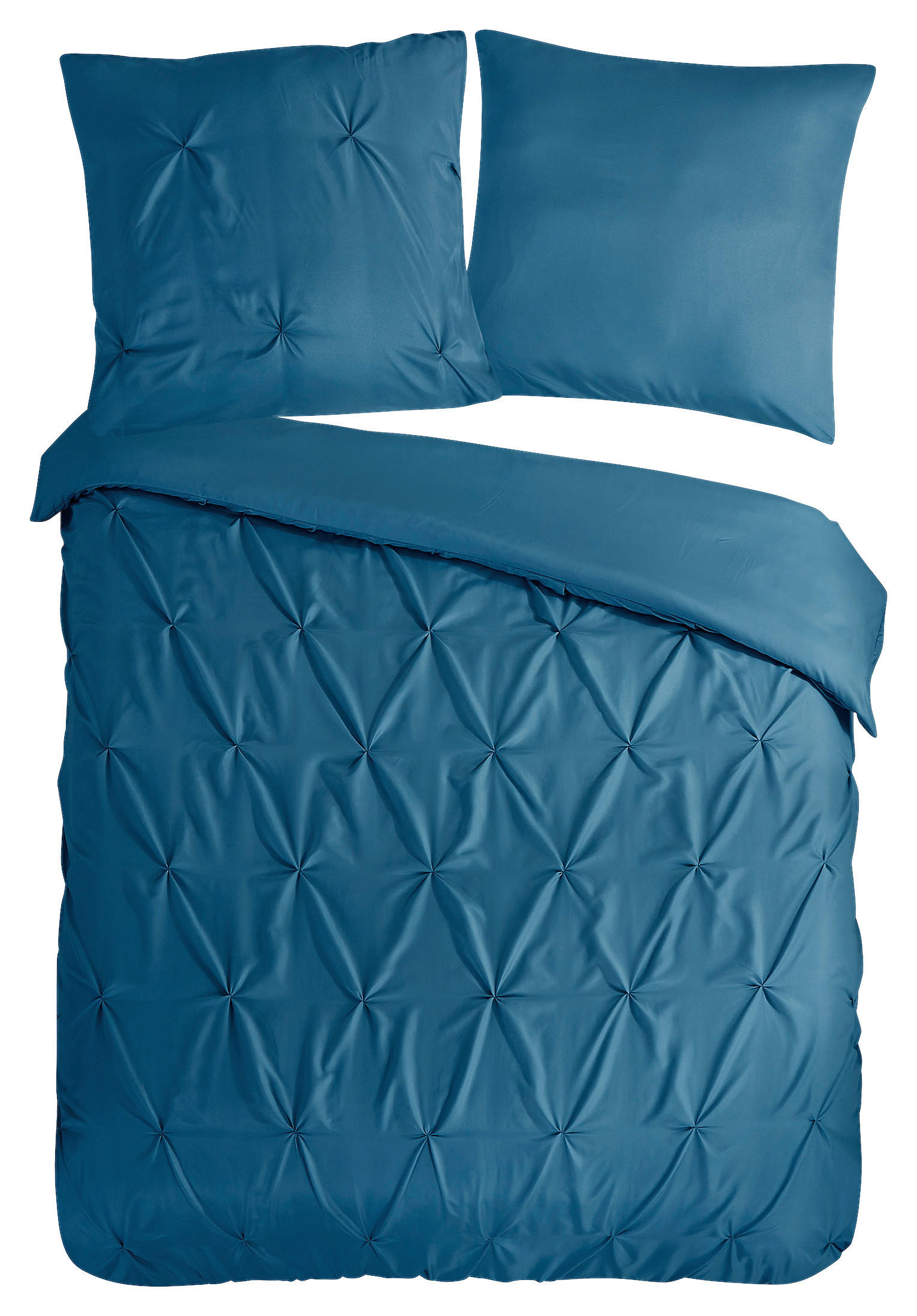 Bettwäsche Elegance petrol Polyester B/L: ca. 135x200 cm Elegance - petrol (135,00/200,00cm) - Pure