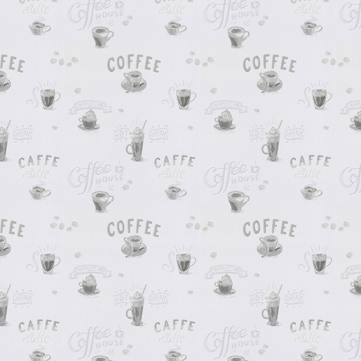 Vliestapete Coffee grau B/L: ca. 53x1005 cm Vliestapete_10088-10 - grau (53,00/1005,00cm)