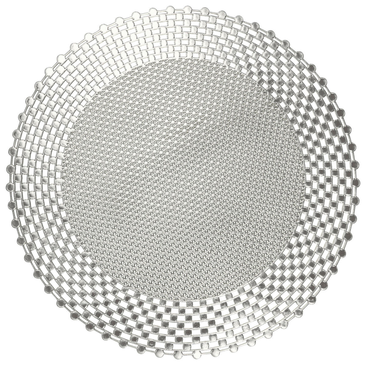 Platzset silber PVC D: ca. 38 cm Platzset_Grafik - silber (38,00cm)