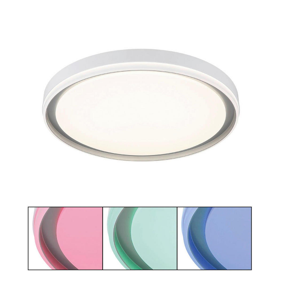 GLOBO Deckenventilator Deckenleuchte-Janice - weiß/silber (51,00/9,00/50,50cm) - GLOBO