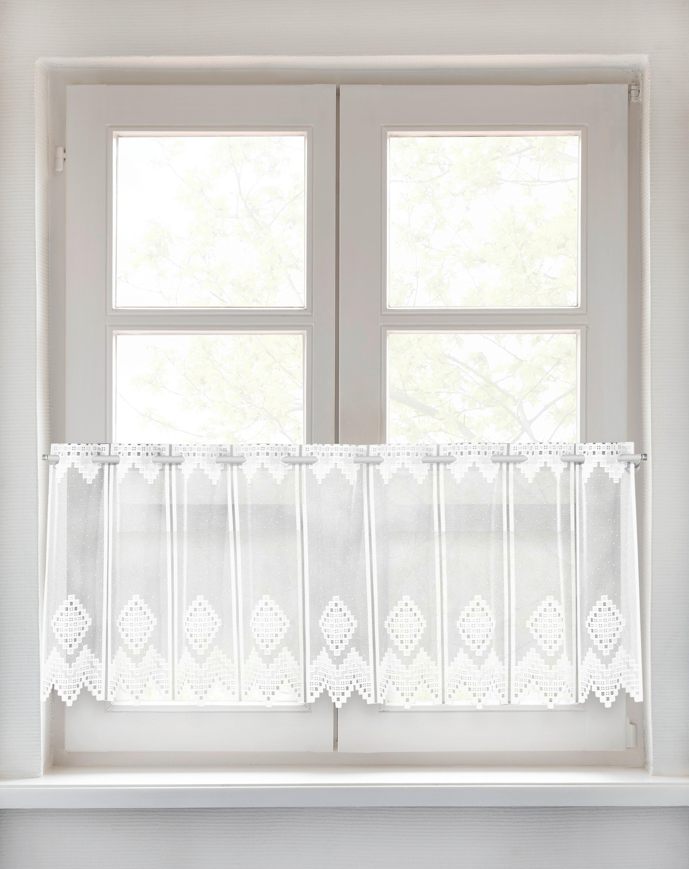 POCOline Scheibengardine Liebitz weiß B/L: ca. 140x45 cm Liebitz - weiß (140,00/45,00cm) - POCOline