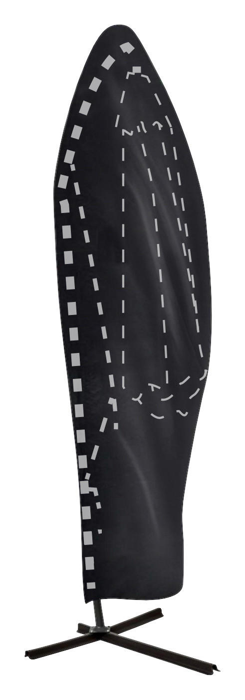Kinzo Ampelschirm-Abdeckung anthrazit Polyester B/H: ca. 70x265 cm